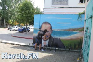 В Керчи  появилось граффити с Путиным