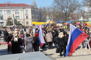 Новости » Политика: Керчане митинговали за поддержку юга-востока Украины