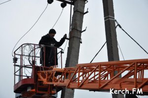 Крымэнерго восстанавливает в Керчи электролинию 110 кВ