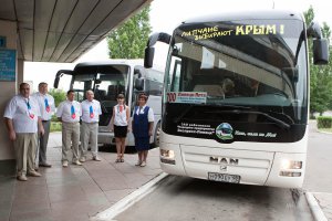 Новости » Общество: Из Липецка в Керчь прибыл первый рейсовый автобус