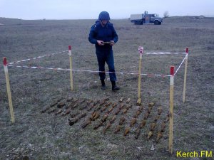 Новости » Общество: В Керчи обезвредили боеприпасы времен Великой  Отечественной войны