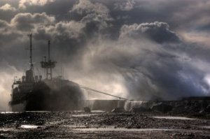 Новости » Общество: Керченская переправа не работает из-за шторма