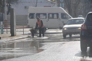 В Керчи на улице Чкалова порыв водовода