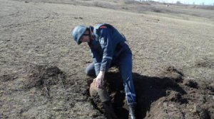 В Аджимушкае керчанин нашел торчащую из земли бомбу