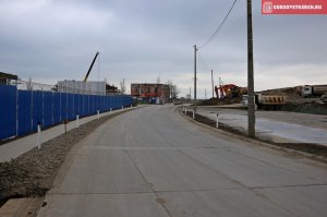 Новости » Общество: Под Керчью построили технологическую дорогу для строительства моста