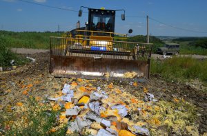 Новости » Общество: На границе Крыма с Украиной сожгли 30 кг. сыра