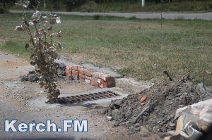 Новости » Общество: В Керчи на Будённого установили новые ливневки