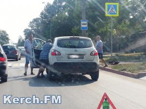 В Керчи произошло ДТП перед пешеходным переходом