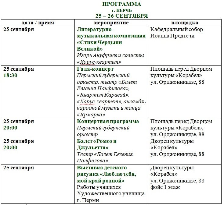 План мероприятий на 9 мая в керчи