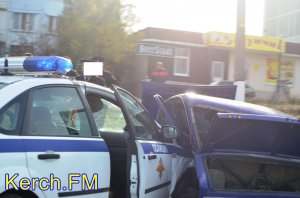 В Керчи машина полиции столкнулась с «ВАЗом», есть пострадавшие