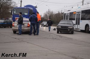 Новости » Криминал и ЧП: В Керчи на КУОРе утром произошло ДТП