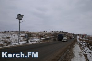 Новости » Общество: На выезде из Керчи установили дорожную  камеру