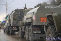 Новости » Общество: Через Керчь снова проехала колонна военной техники