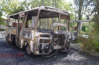 В Керчи ночью на Ушинского сгорел автобус (видео)