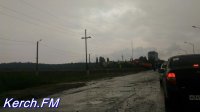 Новости » Общество: В Керчи из-за аварии растянулась пробка от «КУОРа» до «Нижнего Солнечного»