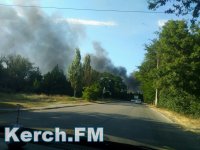 В Керчи произошел пожар в районе Вокзального шоссе
