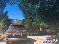 В Керчи припаркованный автомобиль заблокировал выезд со двора