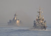 Новости » Общество: Сторожевой корабль ЧФ «Пытливый» выполнил стрельбу по Опуку