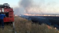 В Горностаевке спасатели полчаса тушили возгорание травы