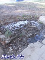 Новости » Коммуналка: Керчане жалуются на многолетнее «водоканальское озеро» на «Парковой»