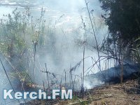 В Керчи на «Черепашке» пожарные тушили возгорание