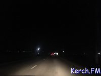 Новости » Общество: В Керчи ограничено уличное освещение по дороге на переправу