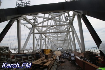 Железнодорожная часть Крымского моста готова на 60%