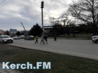 В Керчи появился невидимый пешеходный переход