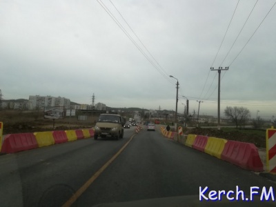 В Керчи транспорт на Нижнем Солнечном пустили в объезд