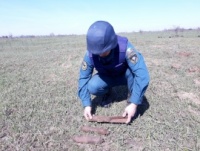В районе Багерово пиротехники МЧС взорвали найденные авиационные бомбы