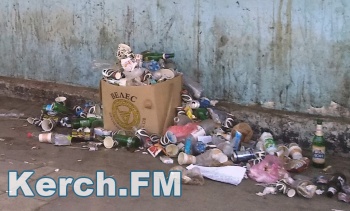 Новости » Общество: Керчане просят убрать свалку на остановке в Аршинцево