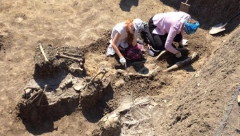 Новости » Общество: На Керченском полуострове археологи нашли древнее захоронение