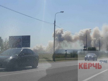 Керчане стали очевидцами сильного пожара в Анапе