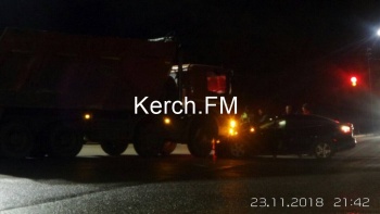 Вчера на выезде из Керчи произошла авария (видео)