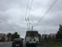 Новости » Общество: Сегодня в Керчи приостановят троллейбусное движение
