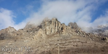 Новости » Спорт: Керчанин перед новым годом посетил Крымские горы