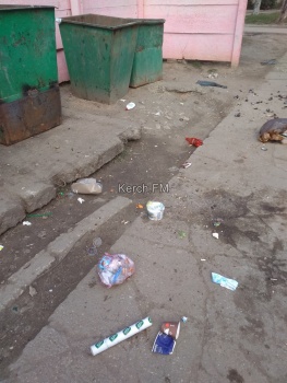 Ты репортер: Керчане жалуются на мусор на дороге после вывоза мусора из контейнеров