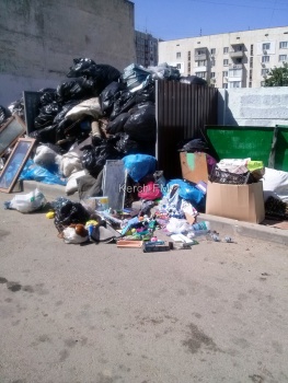 Новости » Общество: Из-под окон керчан неделями не вывозят мусор