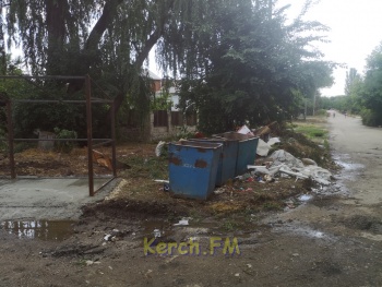 Новости » Экология » Общество: Забитые ливневки и мусорные кучи: как живут керчане в районе улицы Бардина