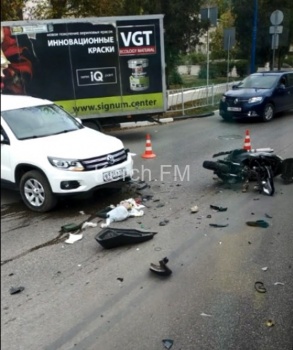 Вчера в аварии в Аршинцево пострадал мотоциклист (видео)