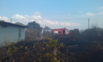 В субботу в Багерово сильно горела трава