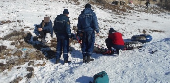 На выходных  5 человек пострадали в Крыму, катаясь на санках и «ватрушках»