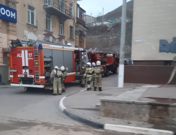 Новости » Общество: В центре Керчи прошли учения