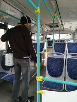 Новости » Общество: В Керчи проверяют, как проходит санобработка общественного транспорта