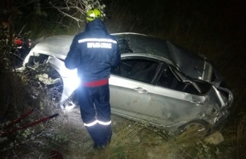 В Крыму водитель «Hyundai» не справился с управлением и съехал в обрыв