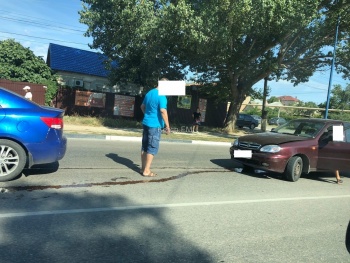 На Партизанском столкнулись две легковушки, в сторону Аршинцево – пробка