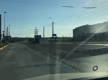 В Керчи начали ремонт дороги на Камыш-Бурунском шоссе