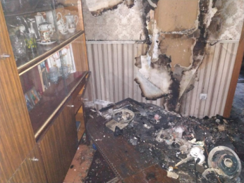 На пожаре в Крыму пострадал мужчина