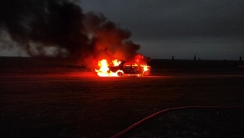 Новости » Криминал и ЧП: В Крыму во время движения загорелся легковой автомобиль