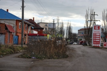 На Полевой в Керчи выросла камышовая клумба на проезжей части